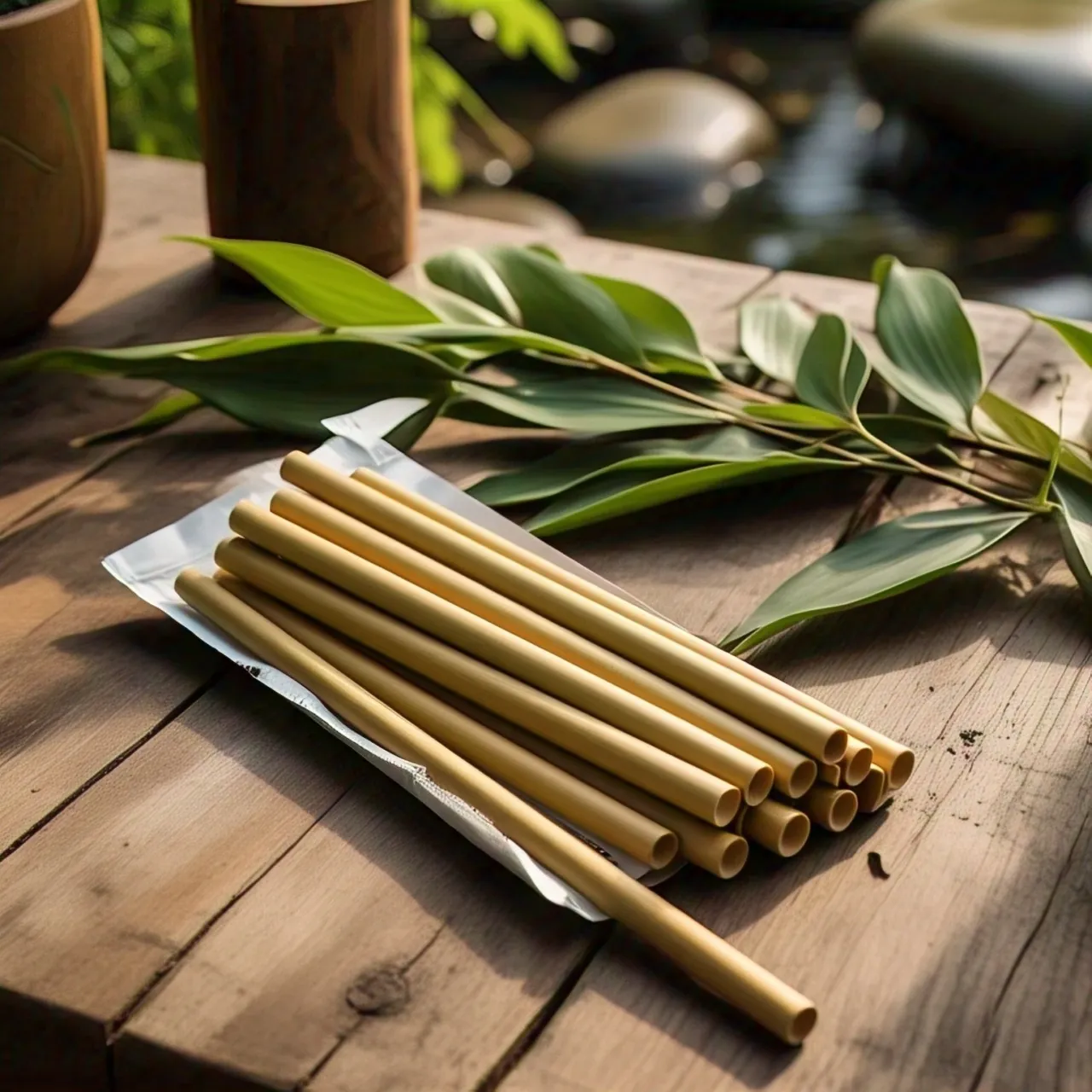 Bamboo Straws Display